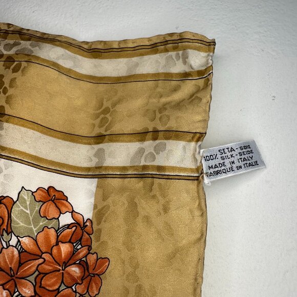 Floral Italian Silk Scarf - Picture 4 of 7